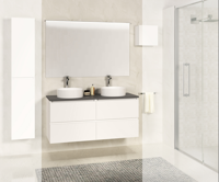 Onderkast Wiesbaden Bologna 120 cm Incl Stenen Blad Mat Wit - thumbnail