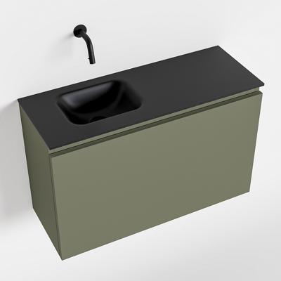 MONDIAZ OLAN 80cm toiletmeubel army. LEX wastafel urban links geen kraangat MONDIAZ OLAN 80cm toiletmeubel army. LEX wastafel urban links geen kraangat