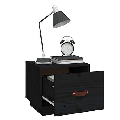 Nachtkastjes 2 st 40x34x35 cm massief grenenhout zwart