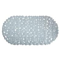 MSV Douche|bad anti-slip mat badkamer - pvc - grijs - 39 x 99 cm - thumbnail