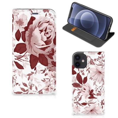 Bookcase iPhone 12 Mini Watercolor Flowers