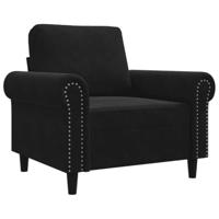 Fauteuil 60 cm fluweel zwart - thumbnail
