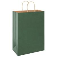 VidaXL Papieren zakken 250 st met hengsels 32x17x44 cm groen - thumbnail