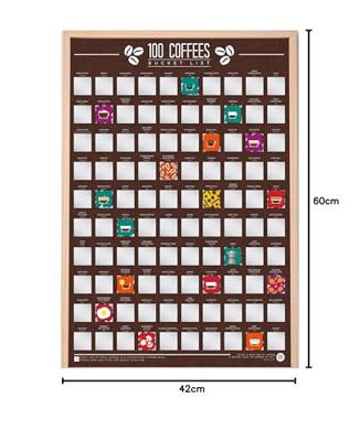 Gift Republic Scratch Poster - 100 Koffie