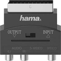 Hama Video-adapter, S-VHS-koppeling, 3 cinch koppeling - Scart-stereo, 4-polig TV accessoire Zwart - thumbnail