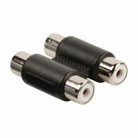 Stereo-Audioadapter | 2x RCA Female - 2x RCA Female | Zwart - thumbnail