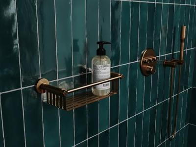 Badkamerrek Haceka Kosmos 34,7 x 13,3 cm Geborsteld Koper