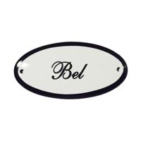 Deurbord emaille ovaal Bel - thumbnail