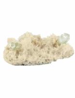 Helder Groene Apofyliet Kristallen op Scoleziet uit India - thumbnail