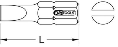 KS Tools 911.3309 Gleuf-bit 9 mm S2-staal Vernikkeld C 6.3 1 stuk(s)