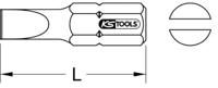 KS Tools 911.3309 Gleuf-bit 9 mm S2-staal Vernikkeld C 6.3 1 stuk(s) - thumbnail