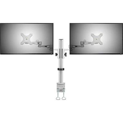 SpeaKa Professional SP-5986112 Monitor-tafelbeugel Aantal monteerbare displays: 2 Display(s) 33,0 cm (13) - 68,6 cm (27) Grijs In hoogte verstelbaar,