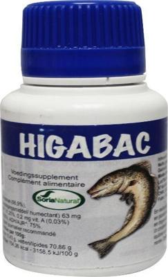 Soria Natural Higabac levertraanolie 125 Softgels