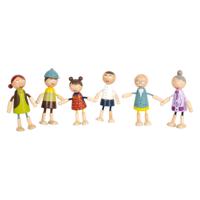 Small Foot houten poppenhuis familie buigbaar, 6st. - thumbnail