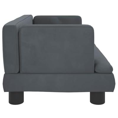 VidaXL Hondenmand 60x40x30 cm fluweel donkergrijs
