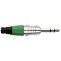 DAP 6,3mm Jackplug stereo zilver met groen eindkapje - thumbnail
