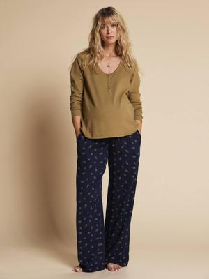 2-delige homewear set voor zwangerschap en borstvoeding ENVIE DE FRAISE olijf