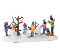 Lemax snowmen friends kerstdorp tafereel Vail Village 2023 - thumbnail