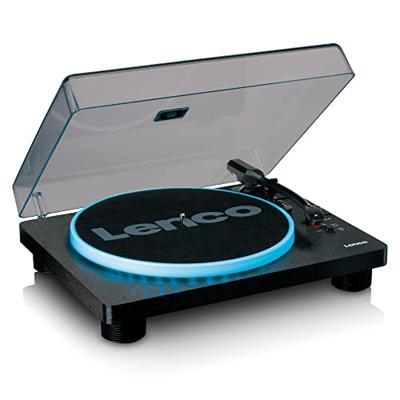 Lenco Platenspeler met PC-codering, luidsprekers en verlichting - LS-50LEDBK Lenco Platenspeler met PC-codering, luidsprekers en verlichting - LS-50LEDBK