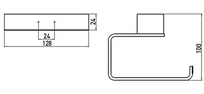Emco Loft Closetrollhouder Zonder Klep Zwart 050013301