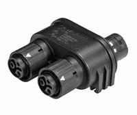Wieland Electric 46.030.1253.1 Ronde connector verdeler Totaal aantal polen: 2 + PE Serie (ronde connectoren): RST® MINI 1 stuk(s) - thumbnail