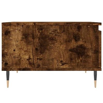 Salontafel 55x55x36,5 cm bewerkt hout gerookt eikenkleurig Salontafel 55x55x36,5 cm bewerkt hout gerookt eikenkleurig