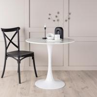 Nohr Ronde Bistrotafel 'Keywanda' 80cm, kleur wit - thumbnail