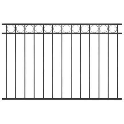 VidaXL Schuttingpaneel 1,7x1 m staal zwart