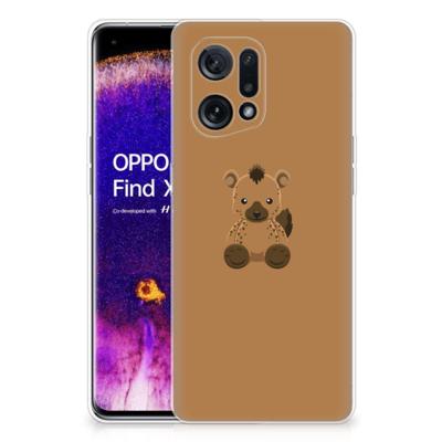 OPPO Find X5 Telefoonhoesje met Naam Baby Hyena OPPO Find X5 Telefoonhoesje met Naam Baby Hyena