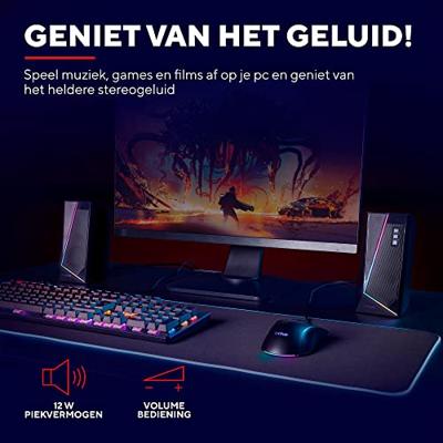 Trust GXT 609 ZOXA RGB-verlichte Speakerset pc-luidspreker