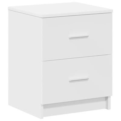 Nachtkastjes 2 st met 2 lades 40x36x50 cm wit
