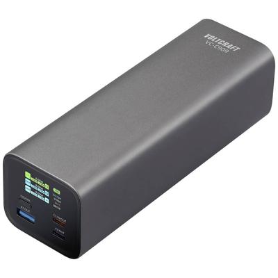 VOLTCRAFT VC-C909 Powerbank 27000 mAh USB PD 3.1 Li-ion Zwart-zilver Statusweergave