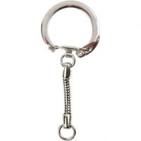 Creativ Company Sleutelhanger met ketting, l: 6 cm, d 2,3 cm, 5 stuk/ 1 doos - thumbnail