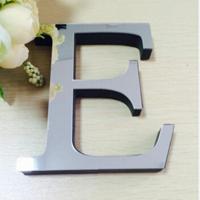 2 PC'S Home Decoratie creatieve persoonlijkheid Engelse letters acryl spiegel 3D DIY muur stickers (E) - thumbnail