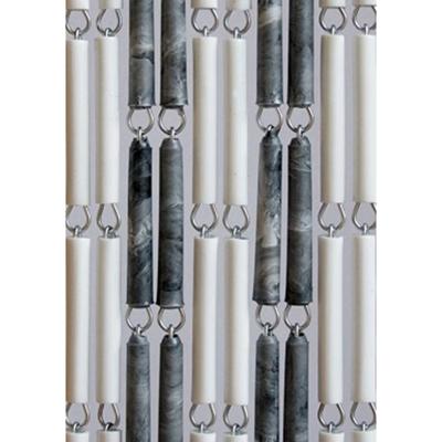 Vliegengordijn Hulzen Wit-Grijsgevlamd - 90cm x 210cm