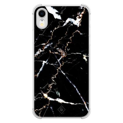 iPhone XR shockproof hoesje - Marmer zwart iPhone XR shockproof hoesje - Marmer zwart
