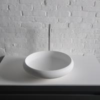 Opbouw Waskom Ideavit Solidego 40x11,2 cm Solid Surface Mat Wit - thumbnail