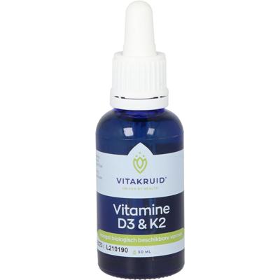 Vitakruid Vitamine D3 & K2 (MenaQ7) met druppelpipet 30 Milliliter
