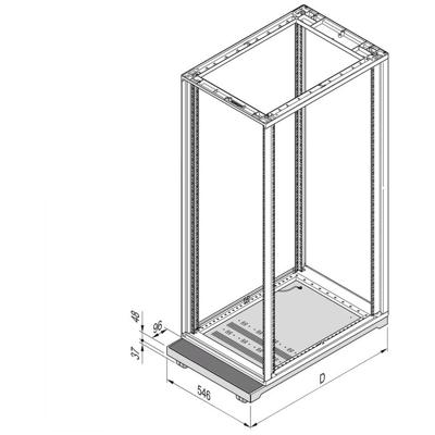 nVent SCHROFF 27230146 19 inch Sokkel voor patchkast Grijs