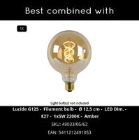 Lucide TONDO - Vloerlamp - Ø 38 cm - 1xE27 - Mat Goud / Messing - thumbnail