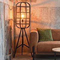 LABEL51 Vloerlamp 'Twine', Metaal, 145cm, kleur Zwart - thumbnail