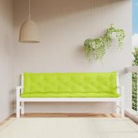 VidaXL Tuinbankkussens 2 st 200x50x7 cm oxford stof heldergroen - thumbnail