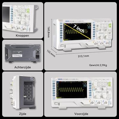 Rigol DS1102Z-E Digitale oscilloscoop 100 MHz 2-kanaals 1 GSa/s 24 Mpts 8 Bit Digitaal geheugen (DSO) 1 stuk(s) Rigol DS1102Z-E Digitale oscilloscoop 100 MHz 2-kanaals 1 GSa/s 24 Mpts 8 Bit Digitaal geheugen (DSO) 1 stuk(s)