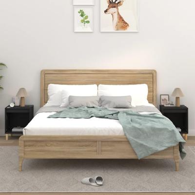 Nachtkastjes 2 st 40x35x50 cm zwart