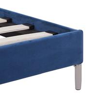 Bedframe met LED stof blauw 180x200 cm - thumbnail