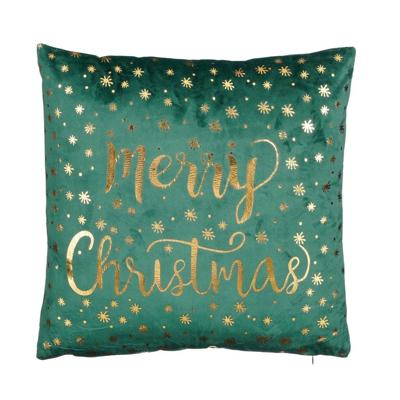 Kussen Merry Christmas 40x40x10 cm Groen Kussen Merry Christmas 40x40x10 cm Groen