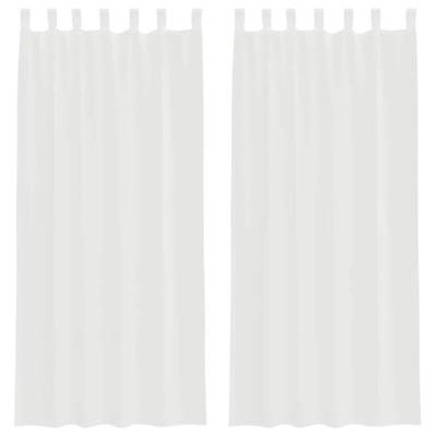 Voile gordijnen met lussen 2 st 140x225 cm wit Voile gordijnen met lussen 2 st 140x225 cm wit