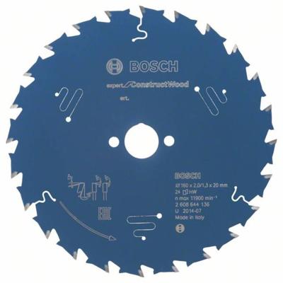 Bosch Accessories Expert for Construct Wood 2608644136 Cirkelzaagblad 160 x 20 x 1.3 mm Aantal tanden: 24 1 stuk(s)