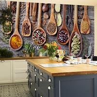 Fotobehang - Kruiden en specerijen op een plank, keuken, 11 maten, inclusief behanglijm - thumbnail