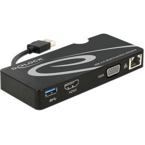 DeLOCK Adapter USB 3.0 > HDMI / VGA + Gigabit LAN + USB 3.0